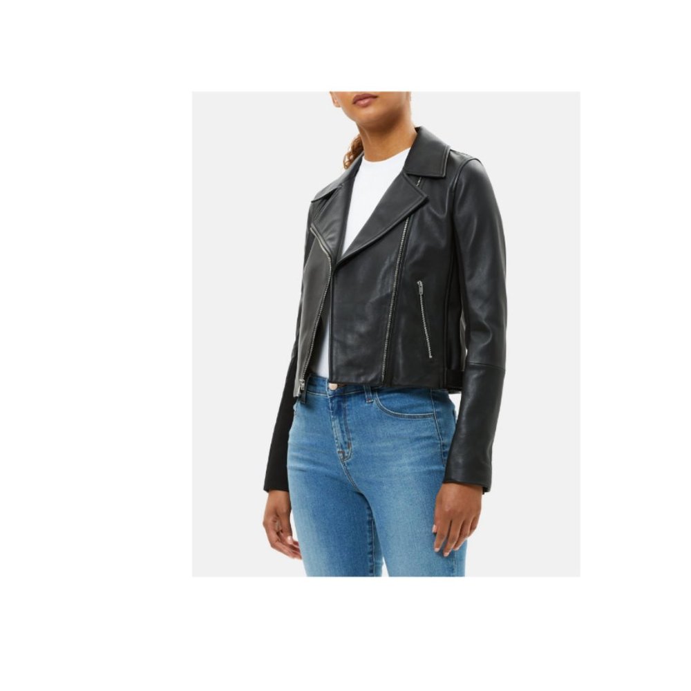 theory leather moto jacket - Picture 2 of 16